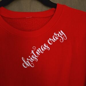 Stewart Avenue Christmas crazy crewneck sweatshirt.